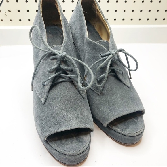 Rag & Bone | Suede Sahara Open Toe Wedges - Picture 4 of 7